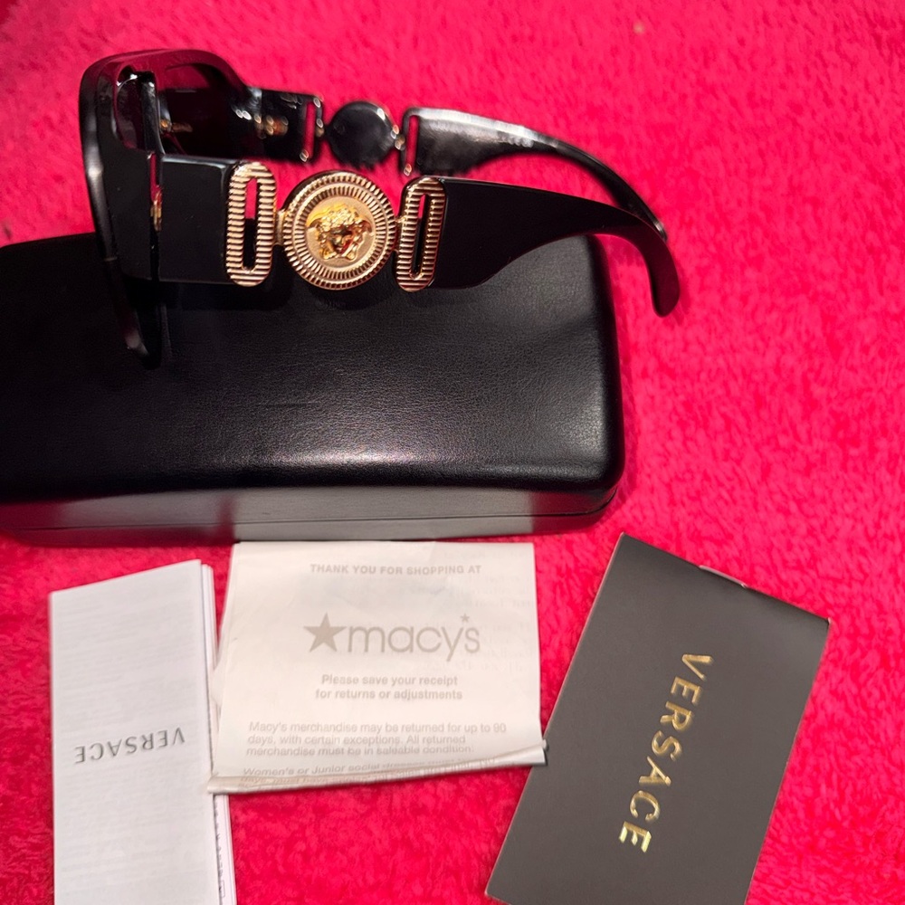 Versace Black and Gold Sunglasses - Picture 10 of 15